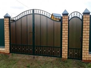 Кованые заборы с поликарбонатом 12 метров фото в Новороссийске