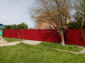 Забор из профнастила с забивными столбами 35 метров фото недорого под ключ