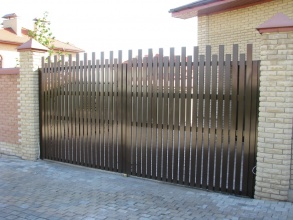  ворота с ручным управлением распашные - пример 3 фото цена под ключ