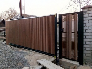 Решетчатые ворота откатные - пример 4 фото под ключ